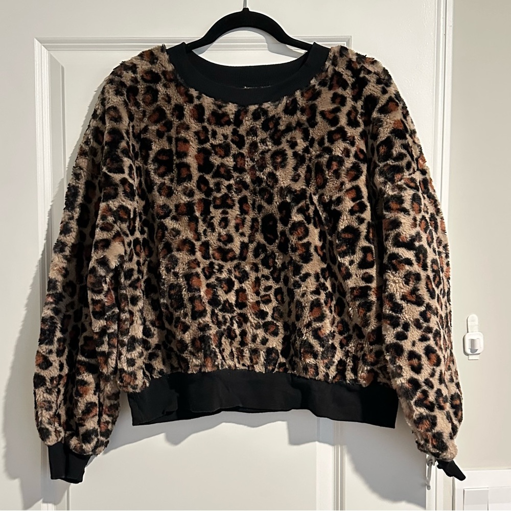 Wild Fable Animal Print Fuzzy Sweater